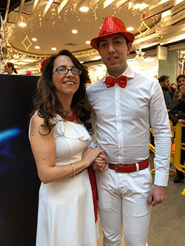 Rosanna insieme al suo istruttore di ballo  