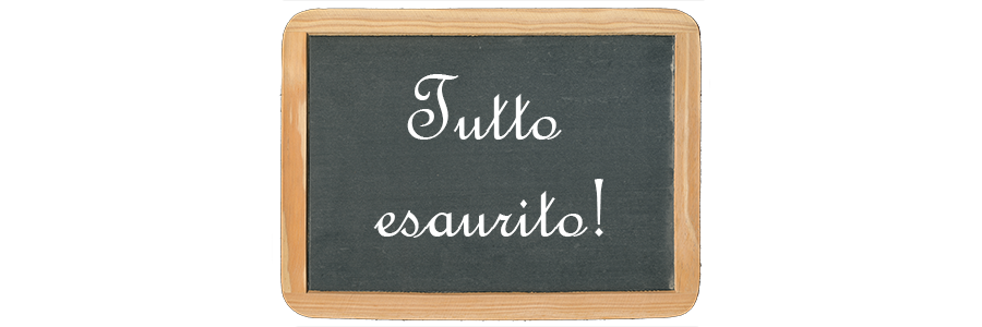 Lavagna con scritta: tutto esaurito