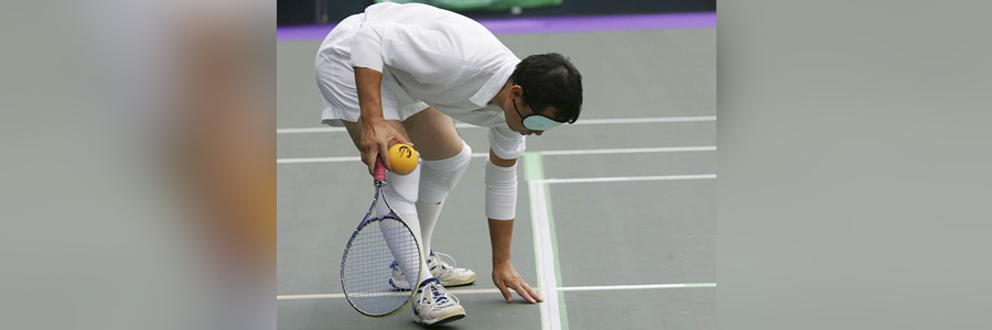 Tennista non vedente