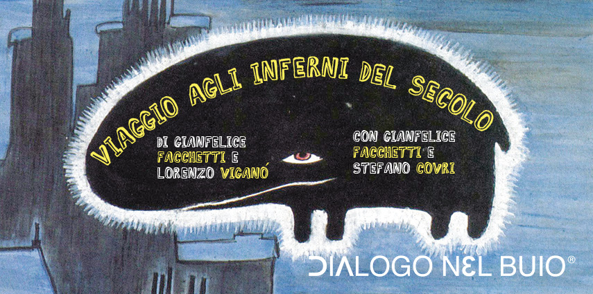 Locandina dello spettacolo tratta da un'illustrazione di Dino Buzzati
