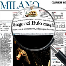 elaborazione grafica di una pagina del Corriere della Sera